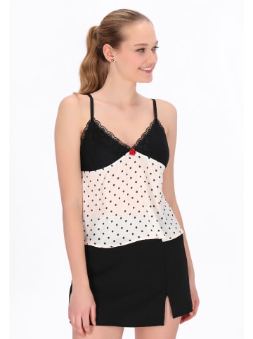 myMo at night Women Top in offwhite black