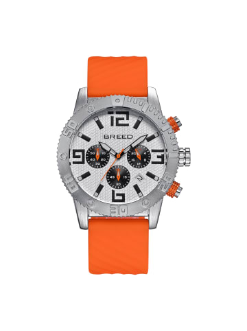 Breed Doppelagent Chronograph mit Datumsanzeige in Silver/Orange