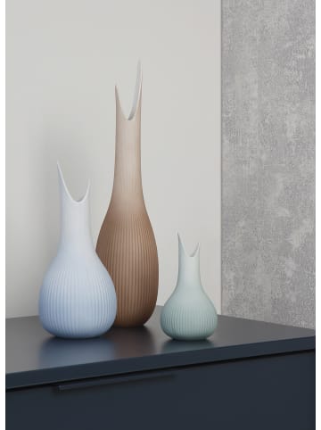 Goebel Vase " Studio 8  Raindrop Ice " in Eisblau