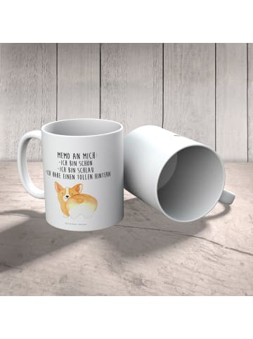 Mr. & Mrs. Panda Mehrwegbecher Corgi Po mit Spruch in Weiß
