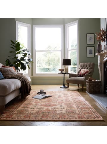 KADIMA DESIGN Teppich Flachgewebe Orientalisch, Wohnzimmer in Rosa