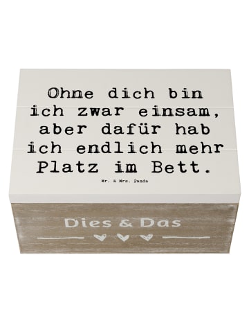Mr. & Mrs. Panda Aufbewahrungsbox Spruch Liebeskummer Platz im B... in Weiß