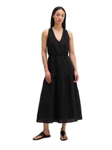 Marc O'Polo Leinen-Stufenkleid regular in Schwarz