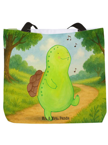 Mr. & Mrs. Panda Tasche Schildkröte Pfeifen Design ohne Spruch in Weiß