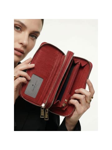 Lazarotti Bologna Leather XL Double Zip-Around Geldbörse RFID Leder 20 cm in red 1