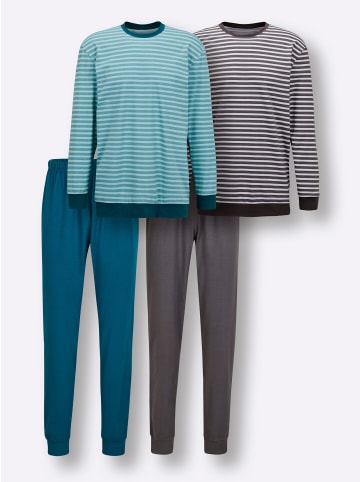 WITT WEIDEN Schlafanzüge in aquapetrol + anthrazit
