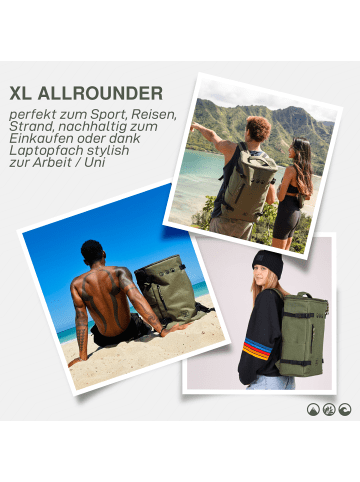 SONS OF ALOHA Top Loader Rucksack XL XL Top-Loader Sporttasche Rucksack 15 Zoll olive in grün