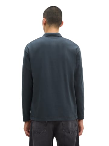 Marc O'Polo Langarm-Poloshirt relaxed in Peppercorn Grey