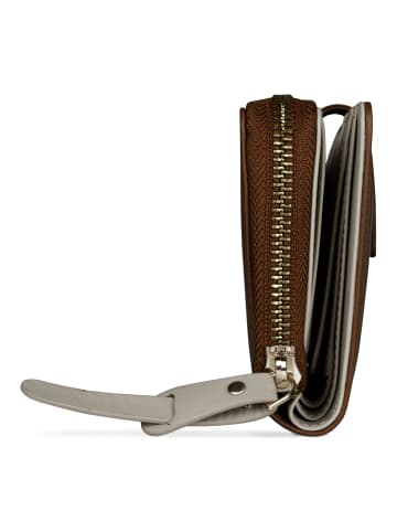 Bugatti Viola Geldbörse RFID Schutz Leder 16 cm cognac-grau