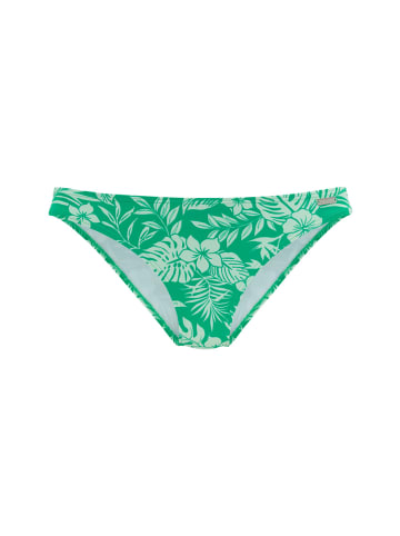 Venice Beach Bikini-Hose in grün bedruckt