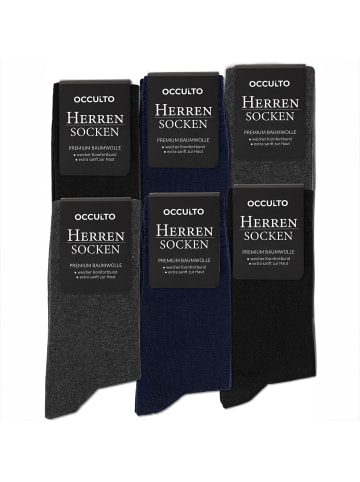Occulto 6er Pack Business Socken Lukas in Blau-Mix