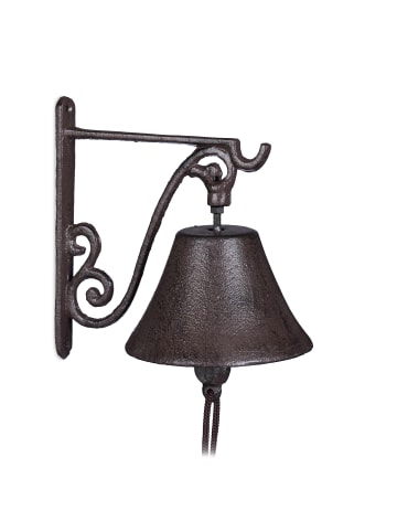 relaxdays 4 x Türglocke Antik in Braun