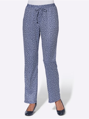 WITT WEIDEN Jerseyhose in marine-geblümt