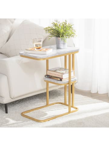 SoBuy Beistelltisch in Gold - (B)50 x (H)58 x (T)30cm