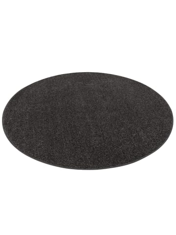 Snapstyle Hochflor-Teppich Mona Rund in anthrazit