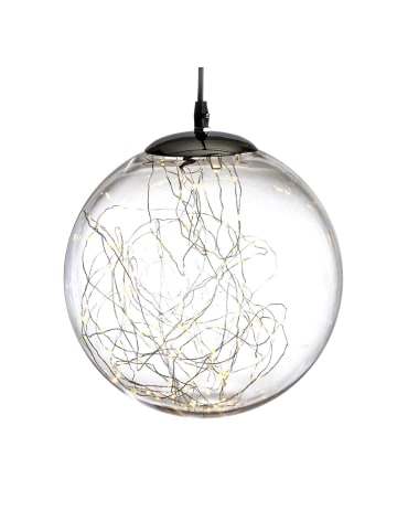 MARELIDA LED Leuchtkugel Lichterkugel Kugelleuchte hängend D: 30cm in transparent