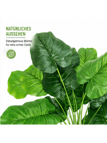 Home Nature Wohnkonzept Künstliche Alocasia in Grün 70cm
