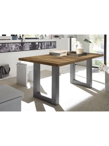58 aufm Kessel ESSTISCH ausziehbar Eila 3 160 x 90 x 75 Esszimmertisch Graphit/Plankeneiche