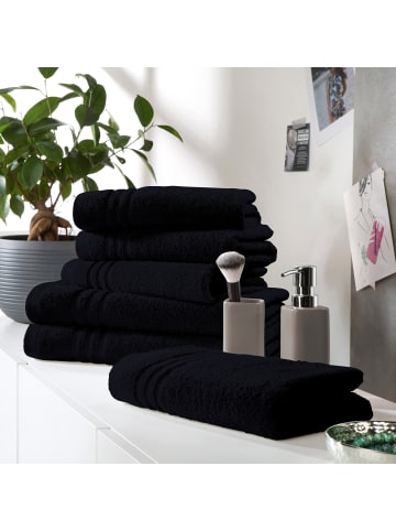 REDBEST Frottier Frottier-Set uni 6-tlg. New York in schwarz