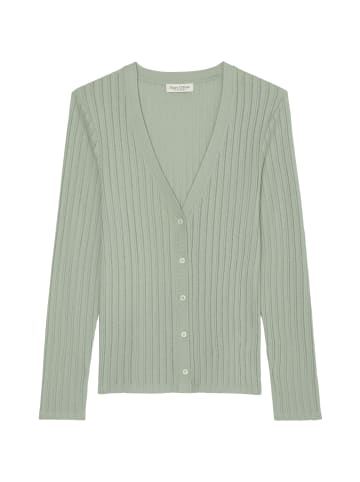 Marc O'Polo Pointelle-Cardigan regular in faded mint