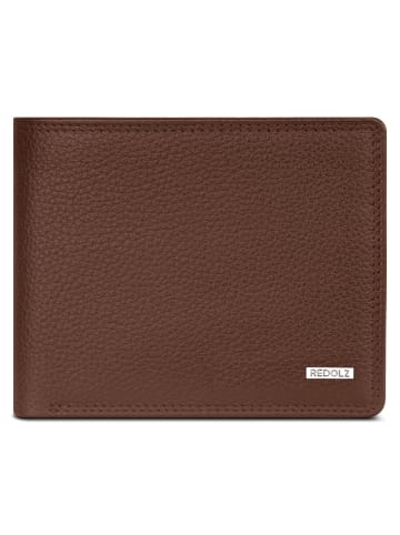 Redolz Leather Essentials QF Geldbörse RFID Leder 12 cm ausklappbar in cognac