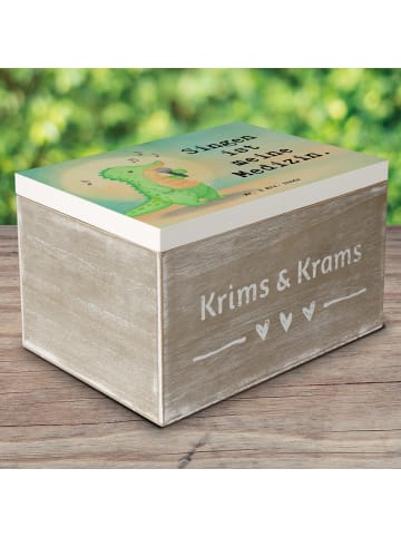 Mr. & Mrs. Panda kiste holz Krokodil Singen Design mit Spruch in Weiß