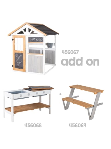roba Spielküchenerweiterung für Spielhaus - Kinderküche mit BBQ- und Kochplatten