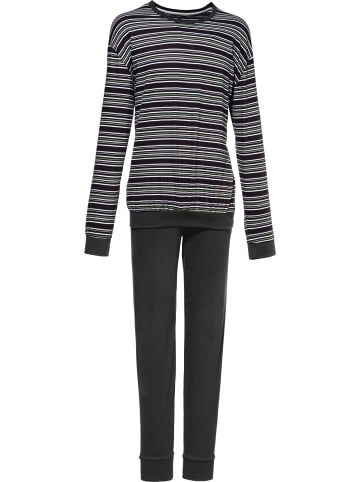 Erwin Müller Single-Jersey Schlafanzug in dunkelgrau