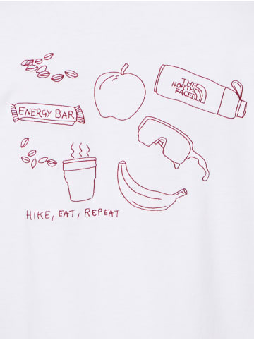 The North Face T-Shirt in weiß bordeaux - 0001