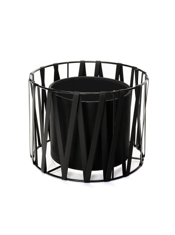 Licht-Erlebnisse Lampenschirm Ø 18 x (H)18 cm in Schwarz