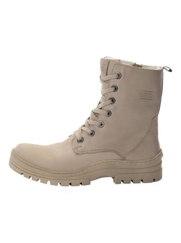 Camel Active Schnürstiefel aus Rindsleder in Beige