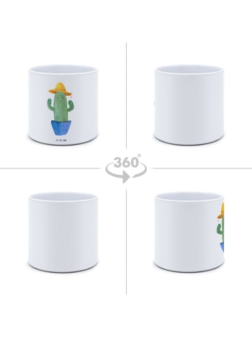 Mr. & Mrs. Panda Keramik Blumentopf Kaktus Hut ohne Spruch in Weiß
