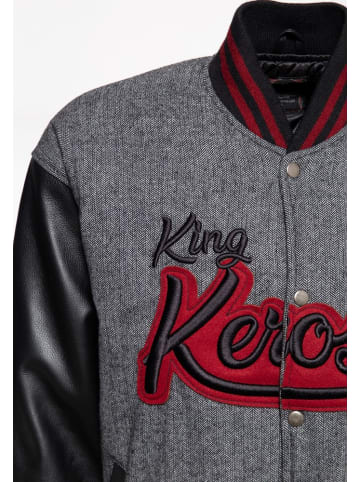 King Kerosin Lederjacke in Grau