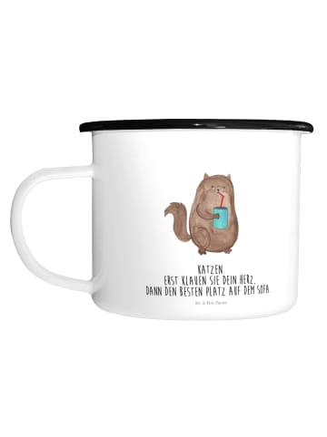 Mr. & Mrs. Panda Teebecher Katze Dose mit Spruch in Weiß