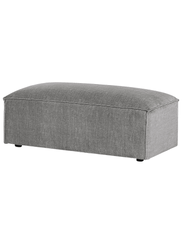 Beliani Ottomane HELLNAR in Grau - (W) 52 x (H) 39 x (L) 102 cm