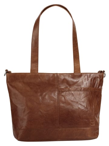 SPIKES & SPARROW Shopper echt Leder in cognac