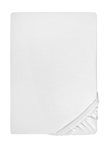 Biberna Spannbetttuch Jersey-Elastic Topper in weiß