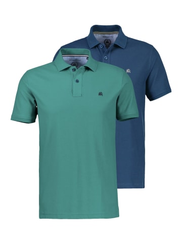 Lerros Poloshirt Basic in Blau / petrol