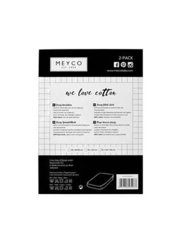 Meyco 2er-Pack Jersey-Spannbetttücher 40x80 - 40x90cm in Weiß