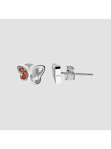 Adeliás Mädchen Ohrringe – Ohrstecker aus 925 Silber mit Zirkonia in silber