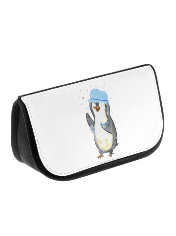 Mr. & Mrs. Panda Make-Up Tasche Pinguin Duschen ohne Spruch in Weiß