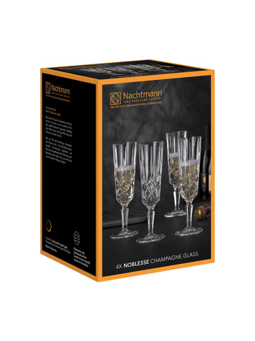 Nachtmann 4 er-Set Noblesse Champagnergläser in Transparent