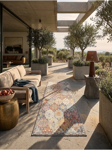 KADIMA DESIGN Outdoor-Teppich Patchwork pflegeleicht Balkon Terrasse Outdoor in Mehrfarbig