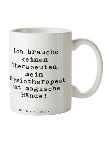 Mr. & Mrs. Panda Geschenktasse Spruch Magische Hände Physiothera... in Weiß