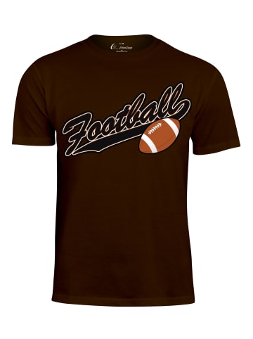 Cotton Prime® T-Shirt American Football in braun
