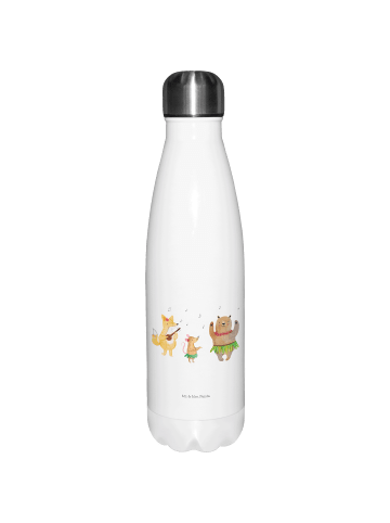 Mr. & Mrs. Panda Thermosflasche Waldtiere Aloha ohne Spruch in Weiß