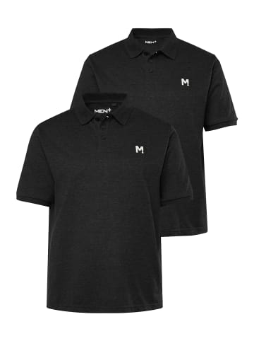 Men Plus Poloshirt in schwarz