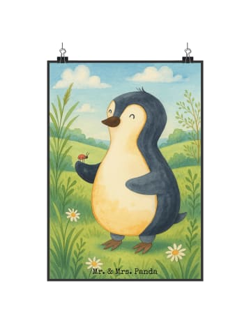 Mr. & Mrs. Panda Bild Pinguin Marienkäfer Design ohne Spruch in Weiß