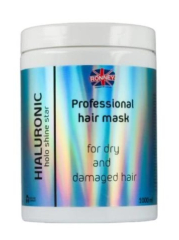 Ronney Professional Holo shine star Mask Hialuronic für trockenes und geschädigtes Haar 1000 ml