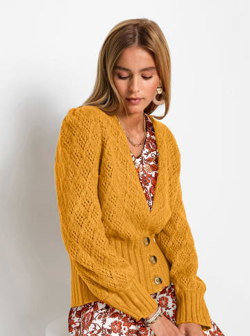WITT WEIDEN Ajourstrickjacke in ocker